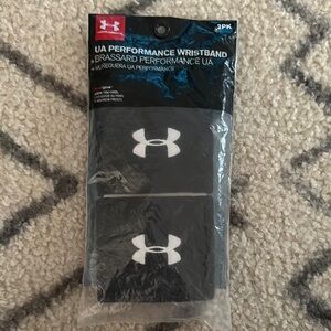 Under Armour Black and White Performance Wristbands